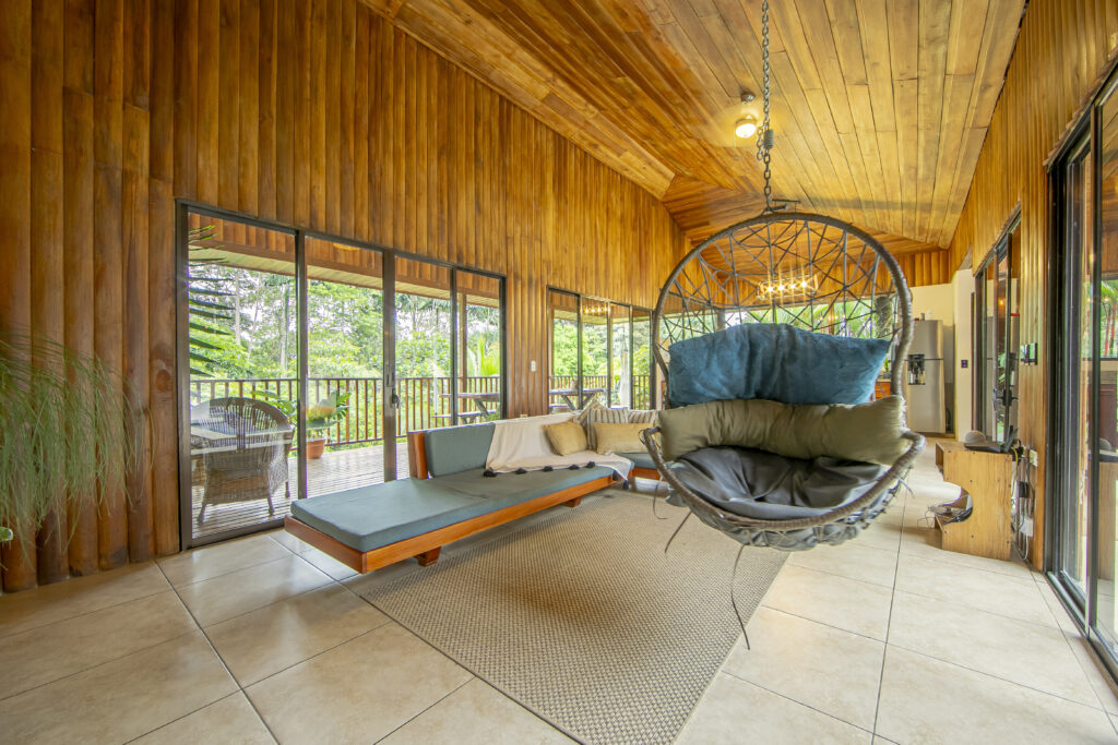 Spacious living room at Villa Cocos